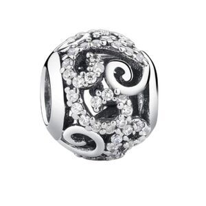 925 Sterling Silver Swirl Charm